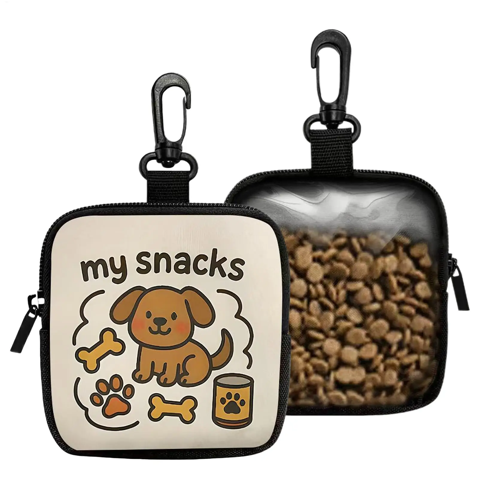 Bolsa de Petiscos para Cães com Mosquetão para Passeio - Imagem 2