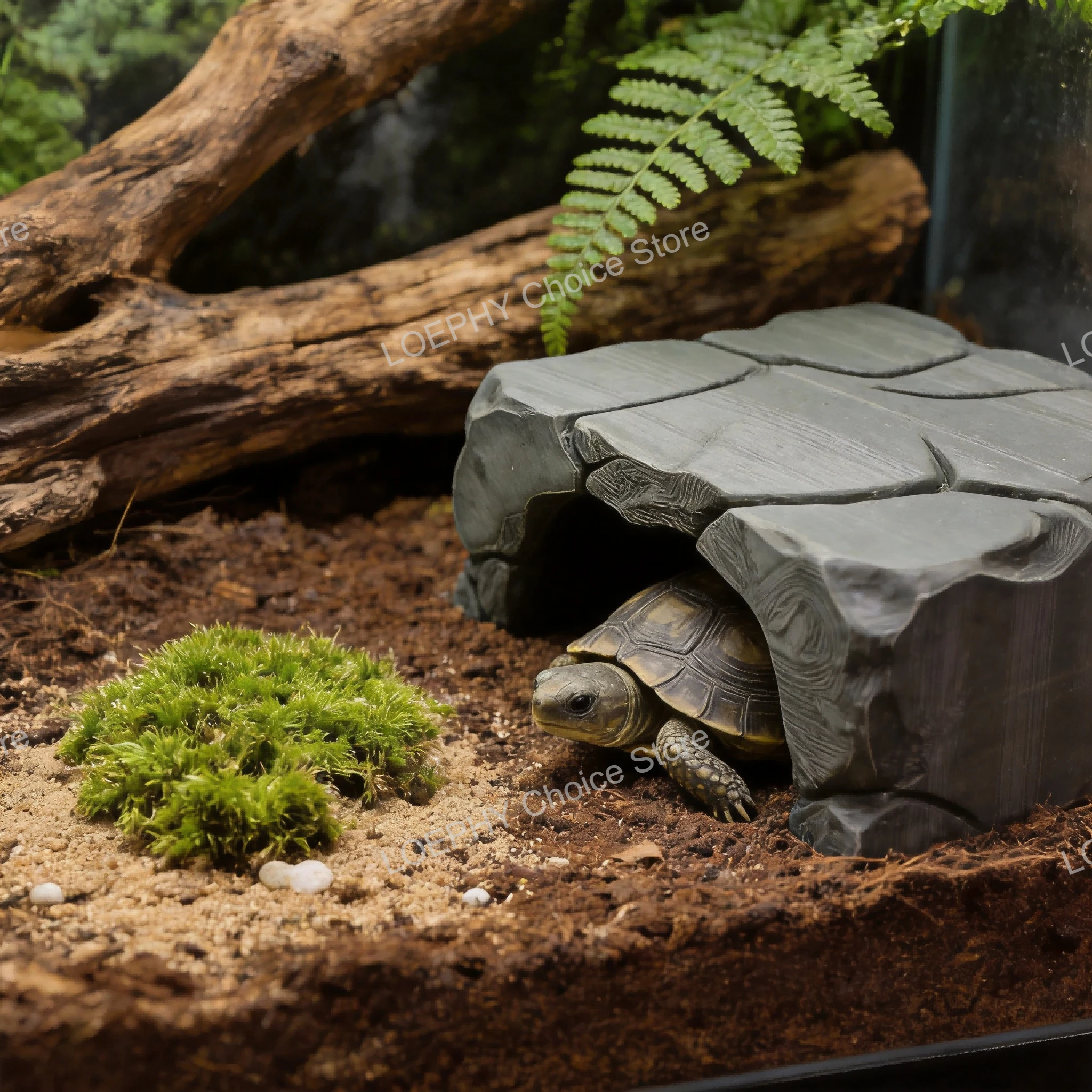 Abrigo para Répteis em PETG com Textura de Pedra Natural - Imagem 3