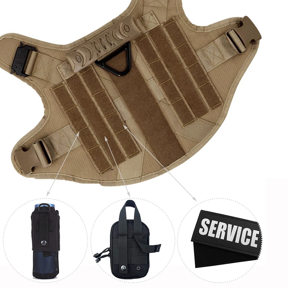 Colete Tático para Cães Grandes de Nylon 1050D com Ajuste Completo - Imagem 5