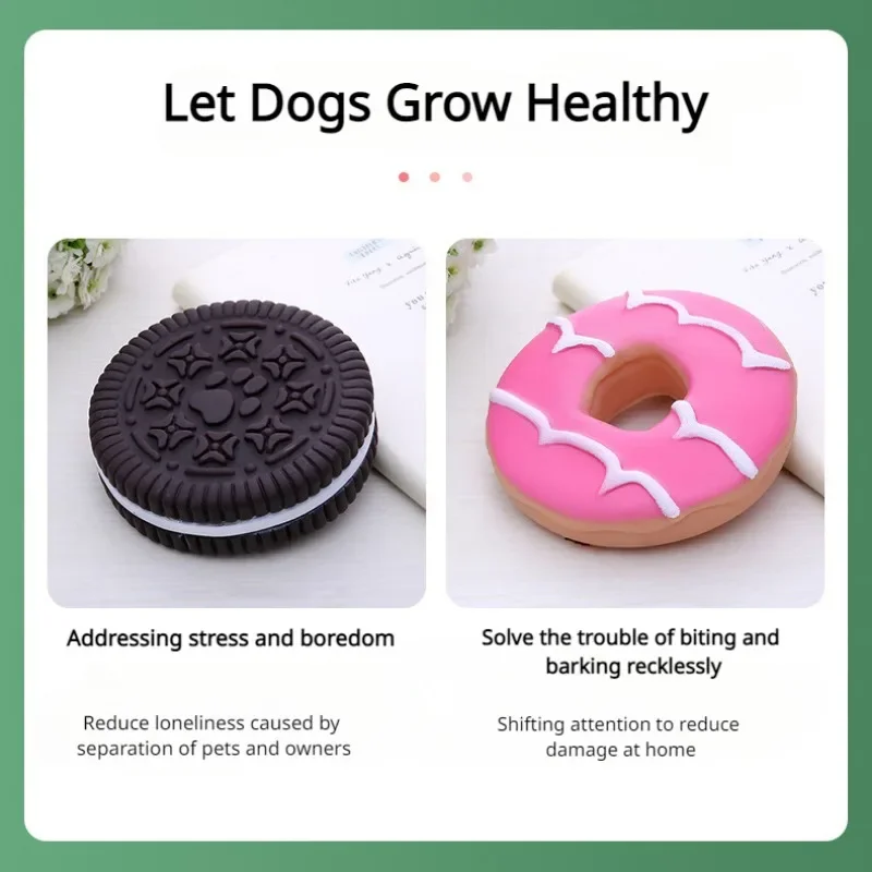 Brinquedo para Cães Biscoito de Látex 9,5 cm Resistente à Mordida - Image 2