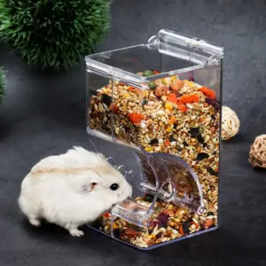 comedouro transparente para hamster