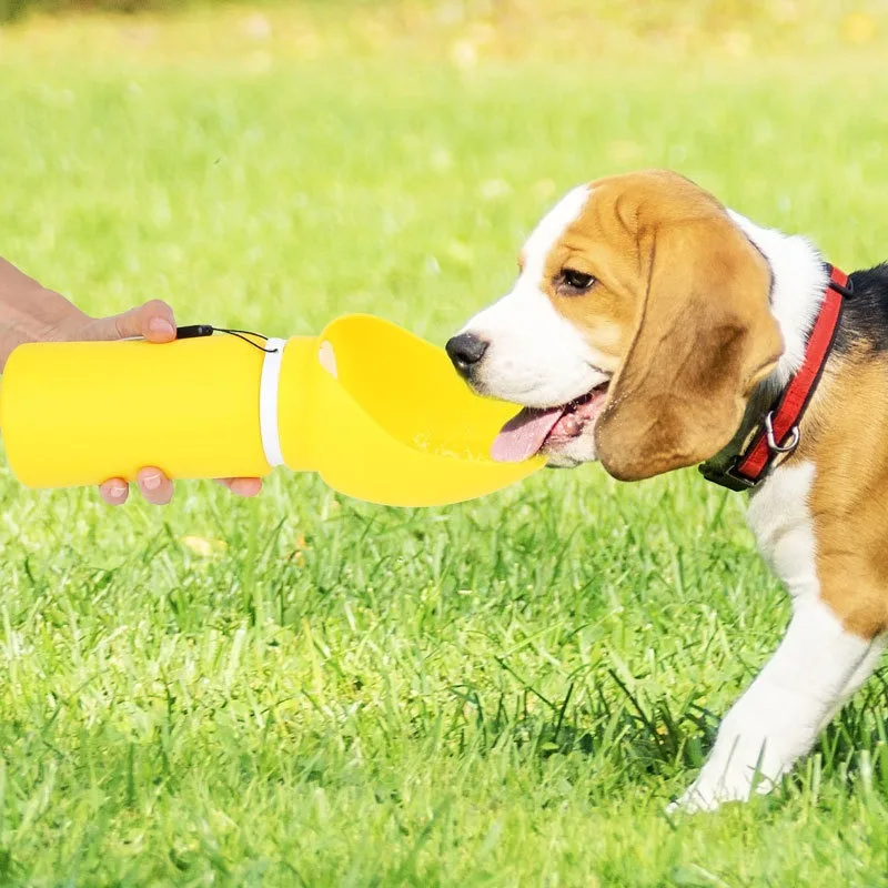 Garrafa de Água para Cães Dobrável com Bandeja para Viagem - Imagem 6