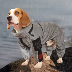 capa de chuva grande para cães reflexiva