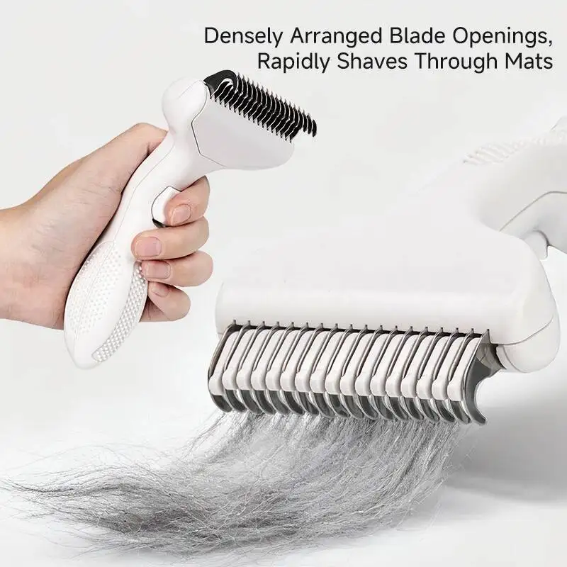 Escova Flutuante para Cães e Gatos de Pelagem Longa, Aço Inoxidável - Imagem 6