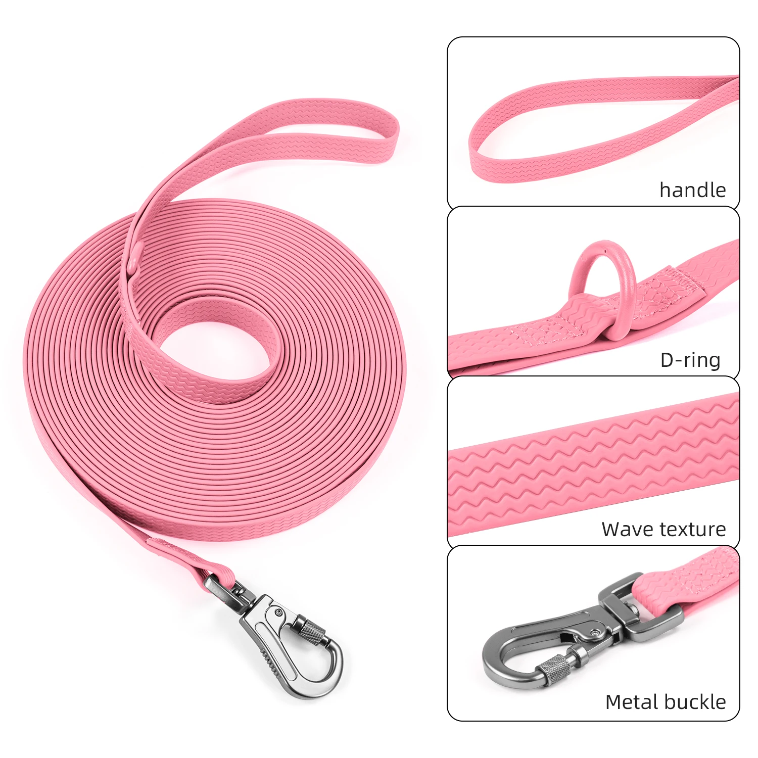 Coleira em PVC para Cães Grandes e Médios 1.8M Antiderrapante - Image 3