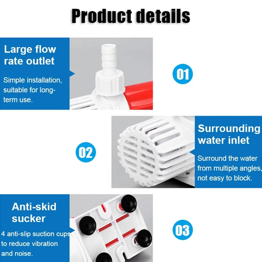 Bomba de Água Submersível para Aquário 1000 L/H 12V 10W - Imagem 3