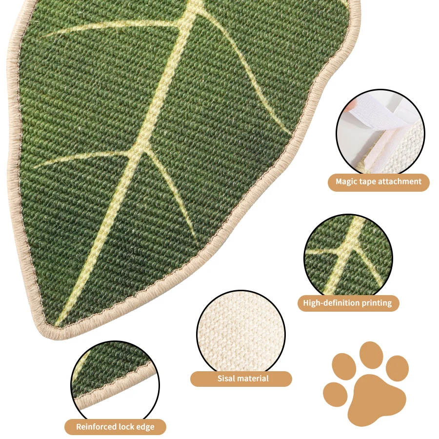 Arranhador para Gatos de Sisal para Parede em Formato de Planta - Imagem 2