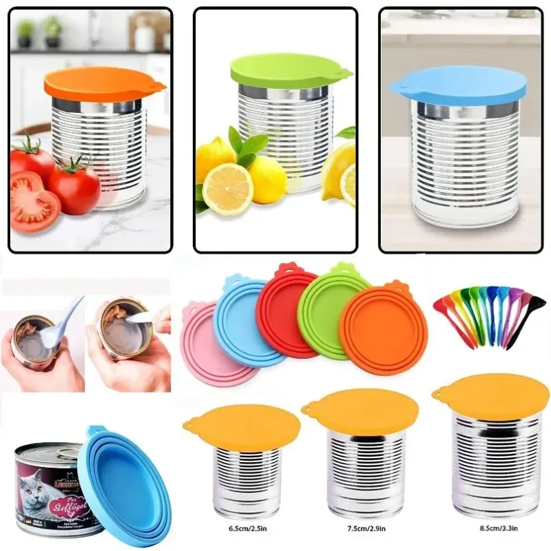 Tampa de Silicone para Lata de Ração de Cães e Gatos com Colher - Imagem 6