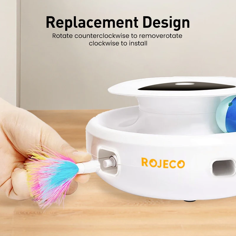 Rojoeco Brinquedo Interativo para Cães e Gatos 2 em 1 com 5 Modos - Image 4
