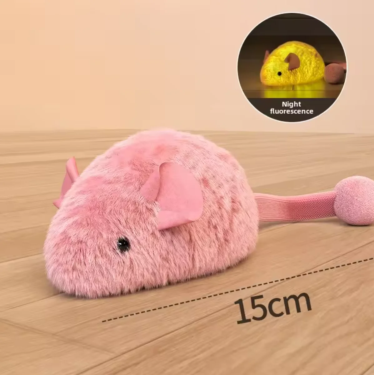Brinquedo de Pelúcia Gato Rato Simulação Interativo para Gatinhos - Imagem 2