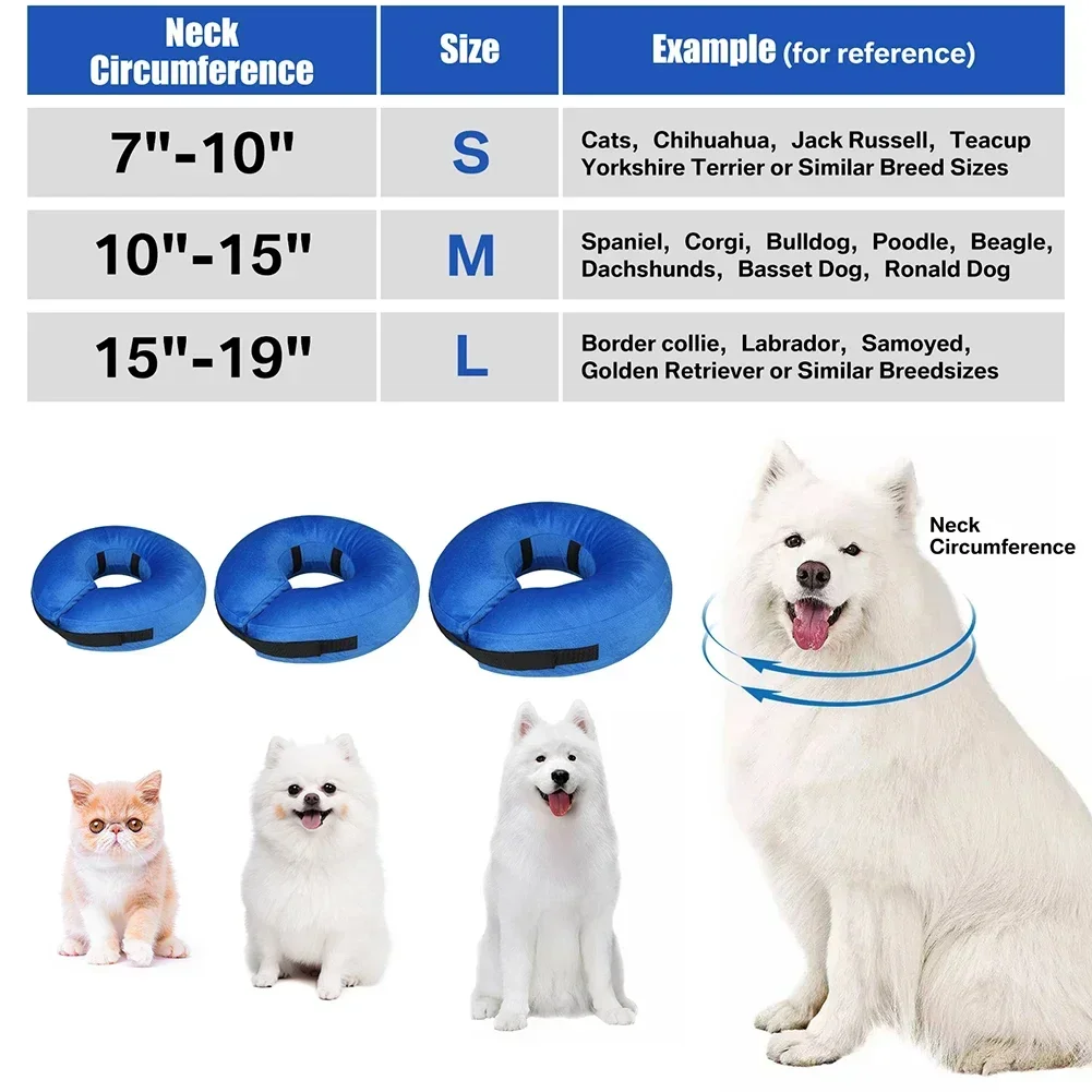 Coleira Inflável para Cães e Gatos com Capa Removível - Imagem 2