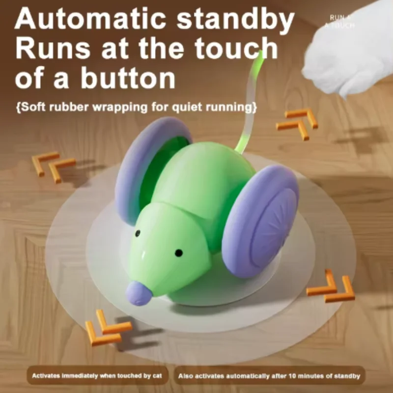Brinquedo Elétrico para Gatos Recarregável USB com Desvio de Obstáculos - Imagem 4