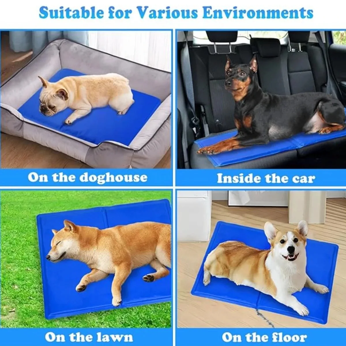 Tapete Gel para Cães e Gatos Pequenos e Médios Nylon Lavável - Image 6