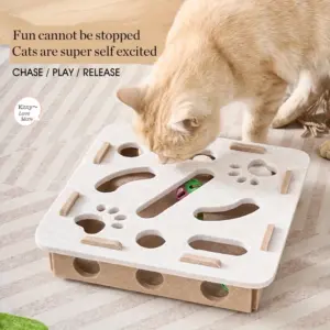 caixa de brinquedos para gatos de feltro