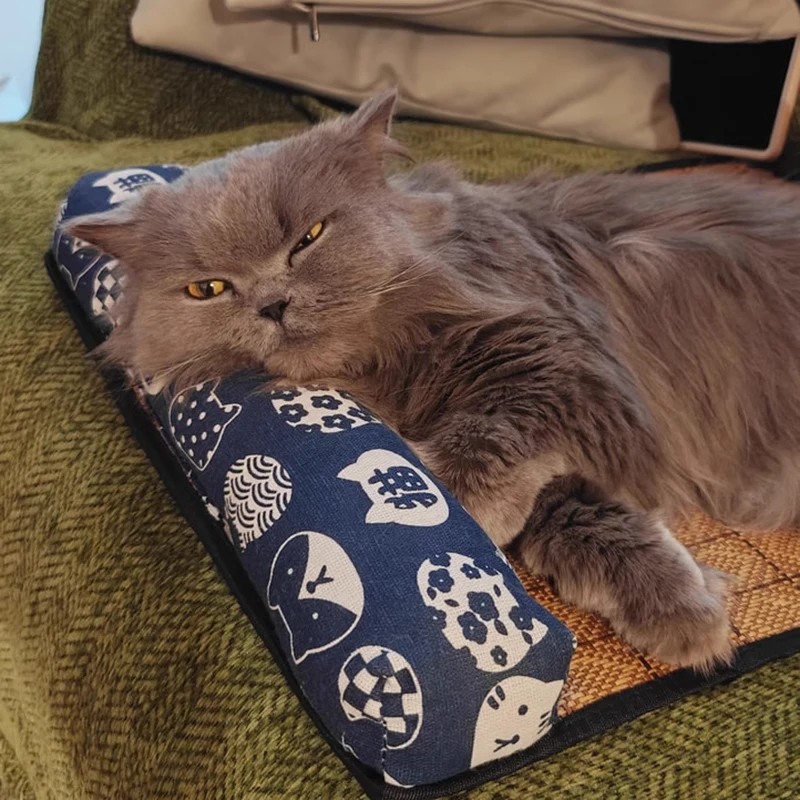 Tapete Gelado para Cães e Gatos de Rattan com Resfriamento Natural - Imagem 4