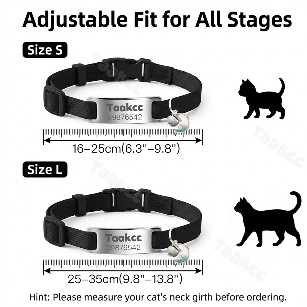Coleira Elástica para Gatos Personalizada com Gravação Gratuita - Imagem 3