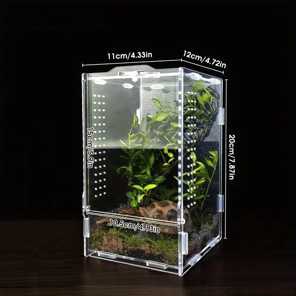 Terrário para Répteis de Acrílico 20x12x11 cm com Fecho de Segurança - Imagem 6