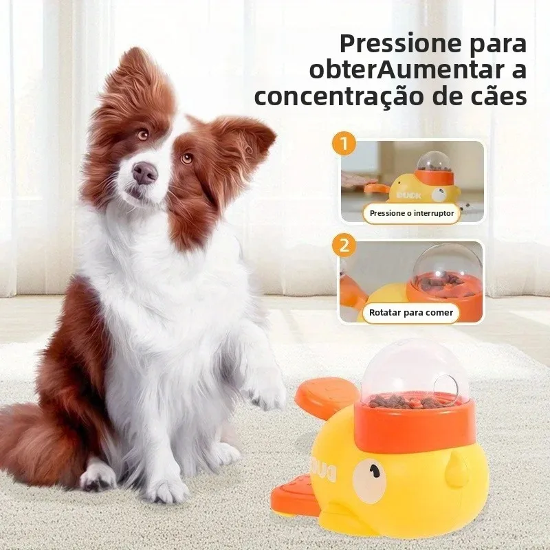 Comedouro Interativo para Cães Antiderrapante Desenho de Pato - Imagem 2