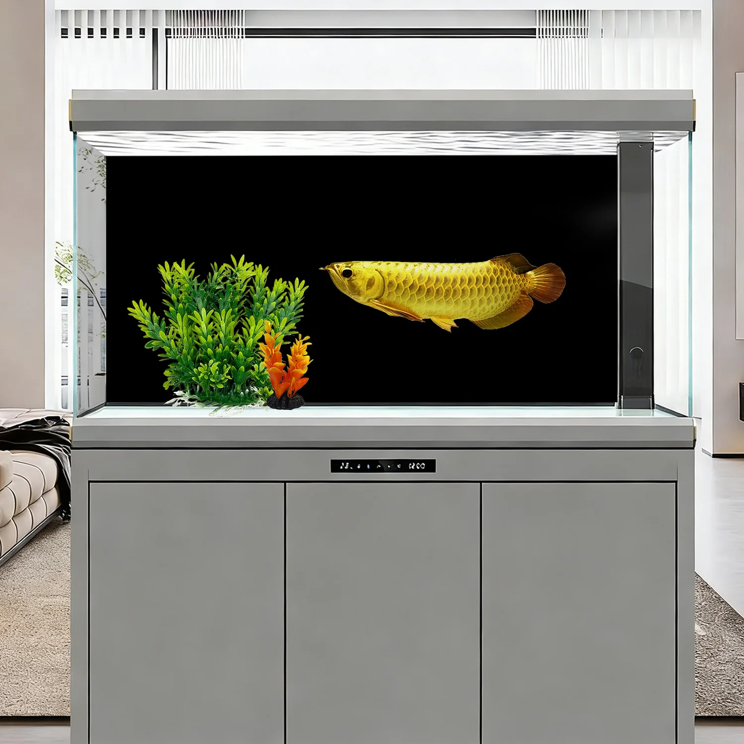 Fundo Adesivo Preto para Aquário e Terrário Fácil de Aplicar - Imagem 6