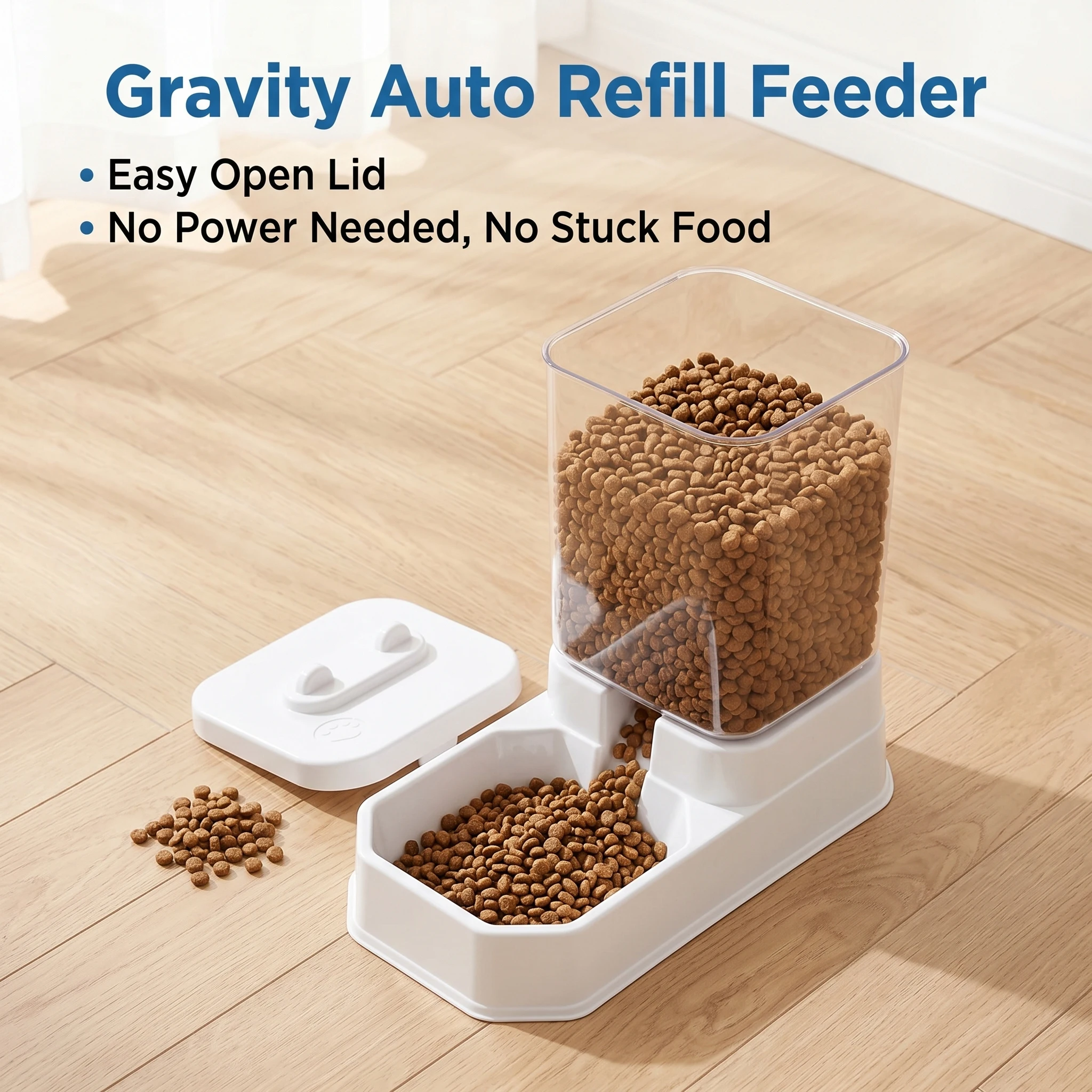 Alimentador e Bebedouro Automático para Gatos e Cães 4L Cinza Claro - Imagem 4