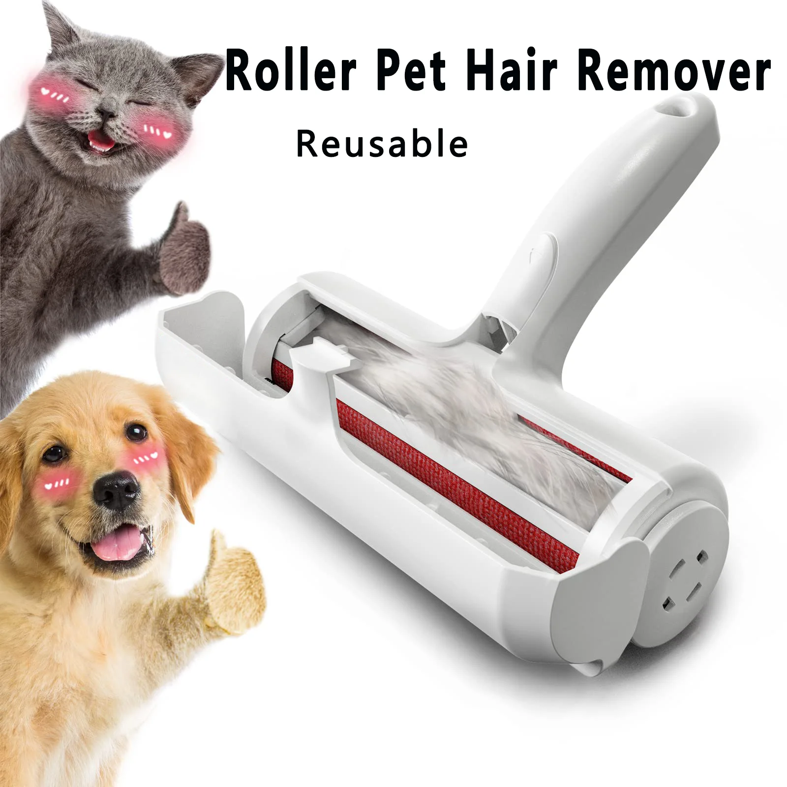 removedor de pelos reutilizável para cães e gatos