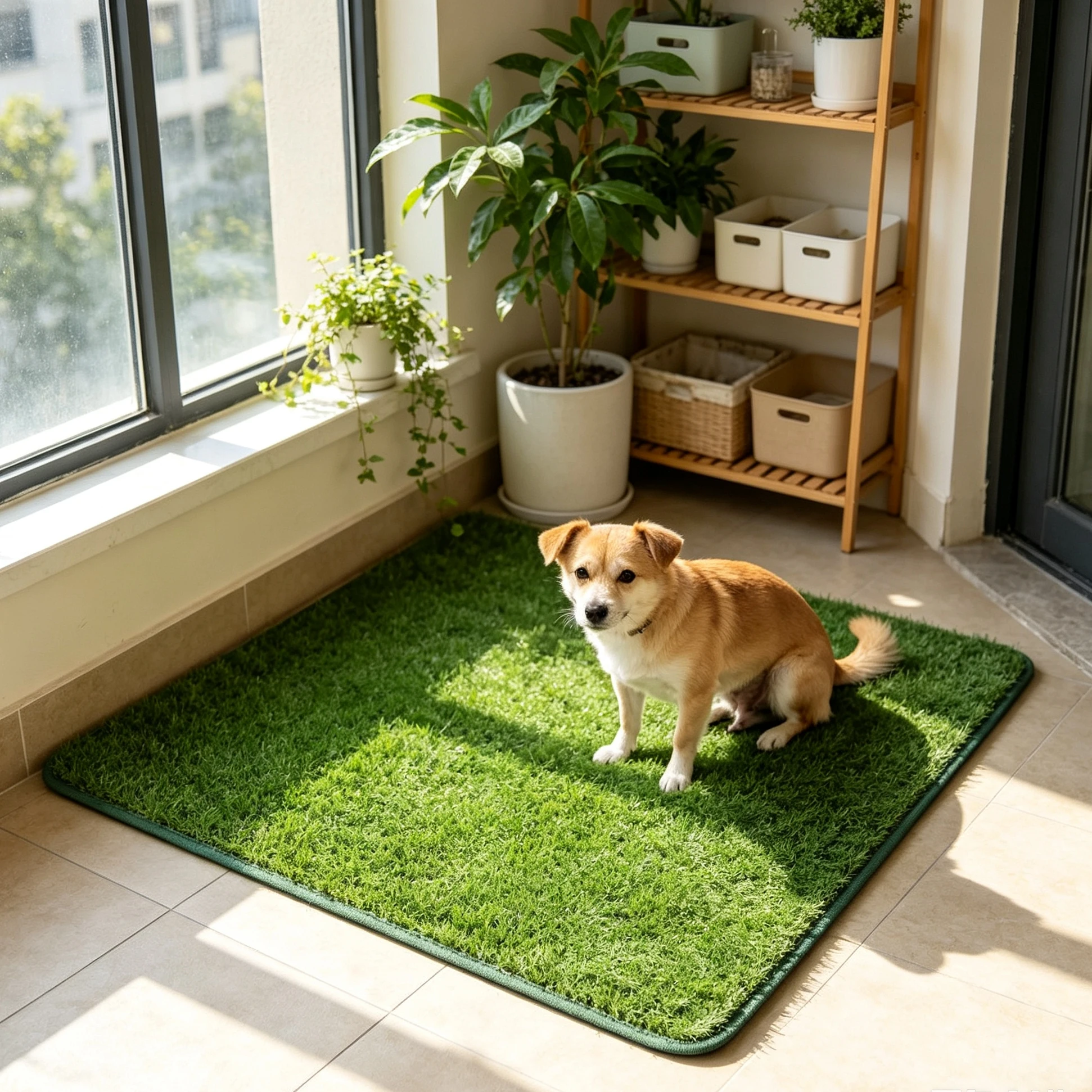 Tapete de Grama Artificial Lavável para Cães com Base Antiderrapante - Imagem 2