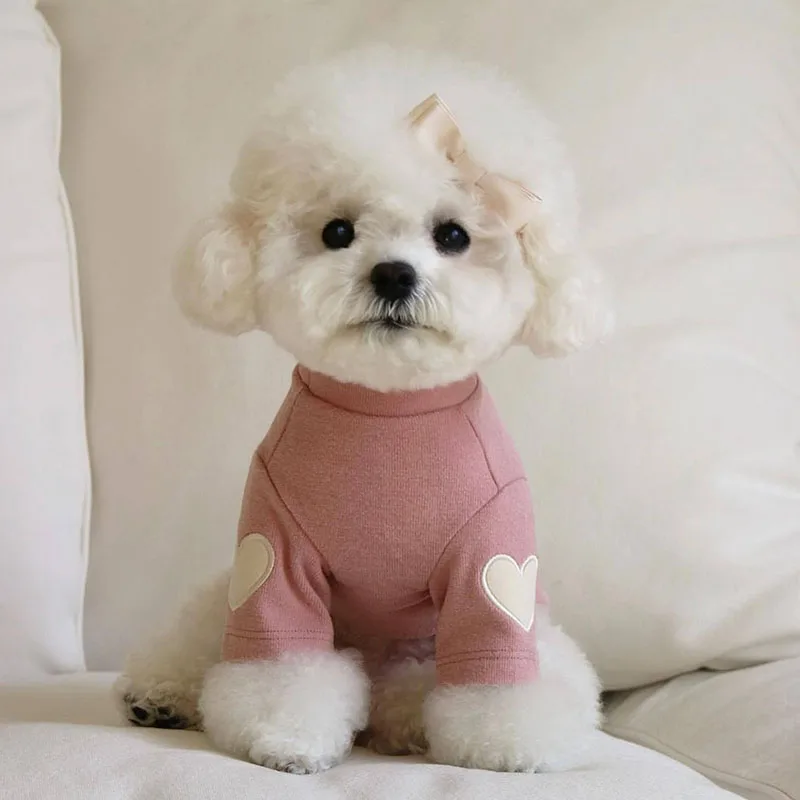 Roupa para Cães e Gatos de Inverno com Estampa de Urso e Coração - Image 2