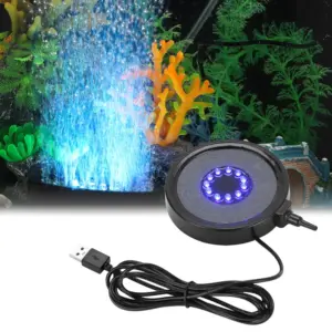 luminária de bolhas LED para aquário