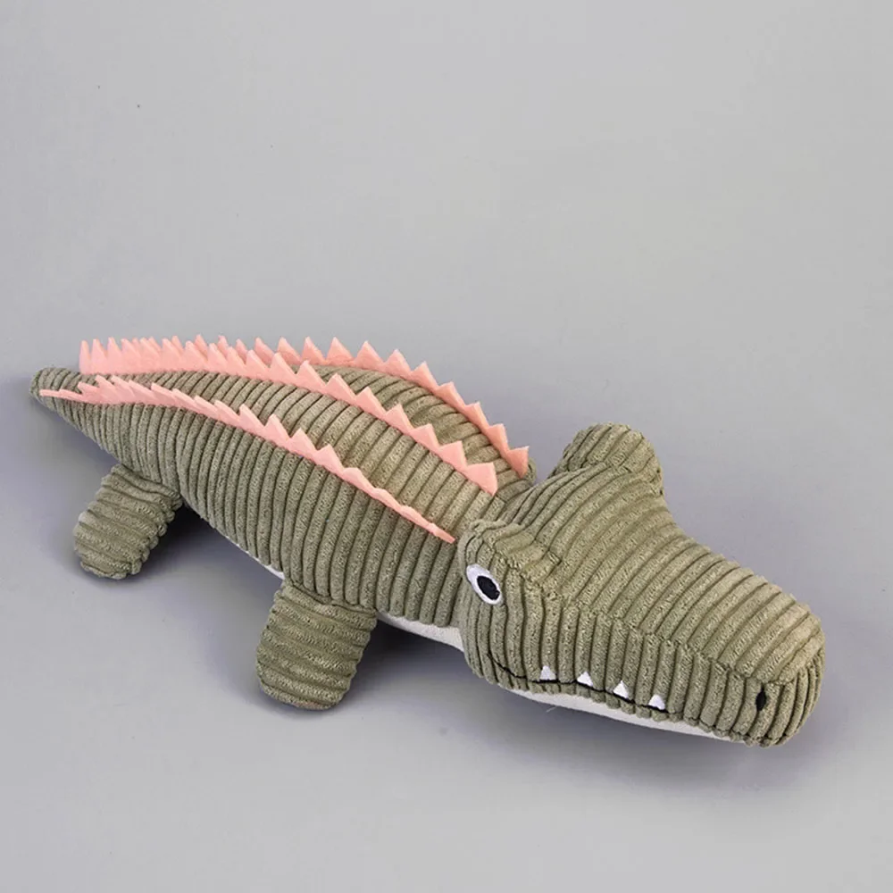 Brinquedo de Pelúcia para Cães Crocodilo com Som para Filhotes - Imagem 5