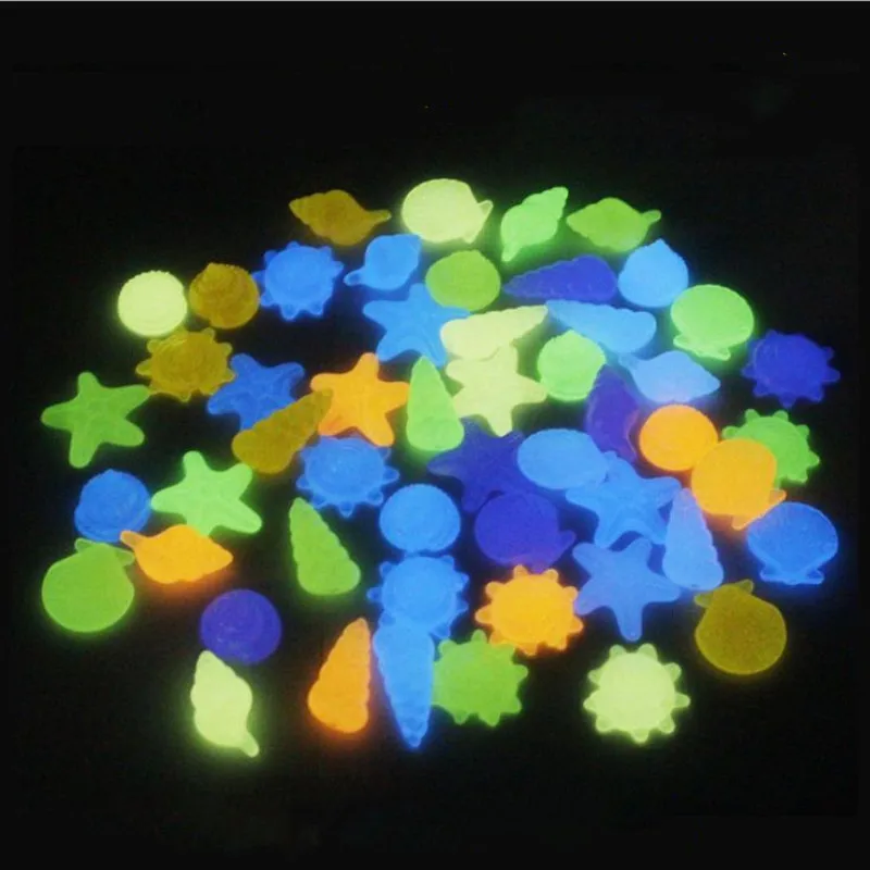 Pedras Luminosas para Aquário 50 pçs Formato Concha 2-4 cm - Imagem 2