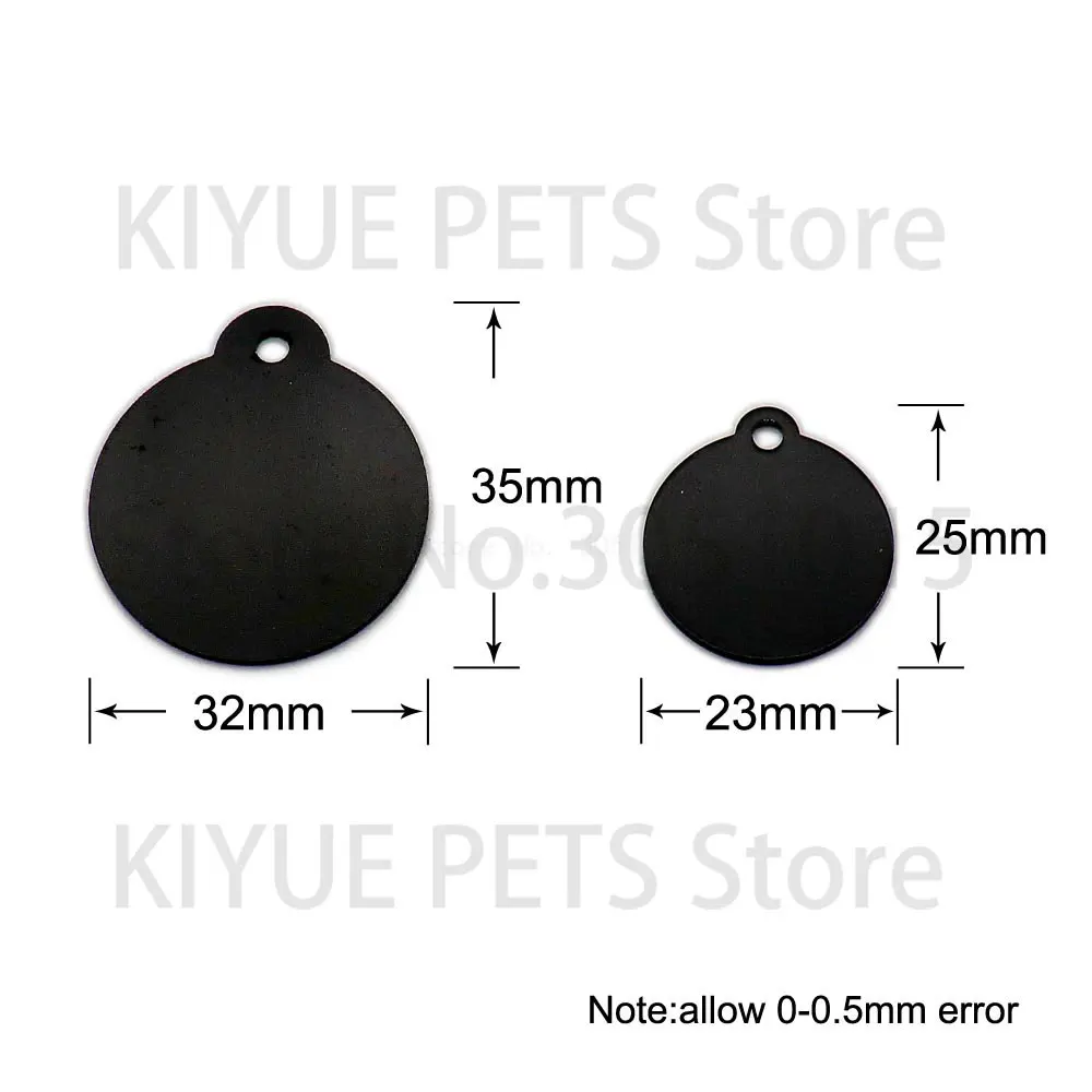 Chaveiro de Identificação KIYUE Redondo para Gatos com Gravação a Laser - Image 2