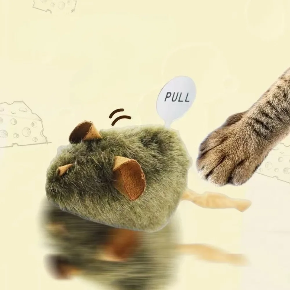 Brinquedo Interativo para Gatos Rato com Som e Pelúcia Realista - Imagem 2