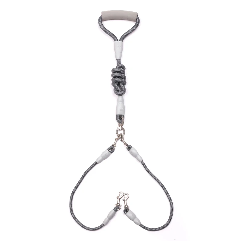 Coleira Dupla para Cães de Nylon 150 cm com Alça Macia - Imagem 5