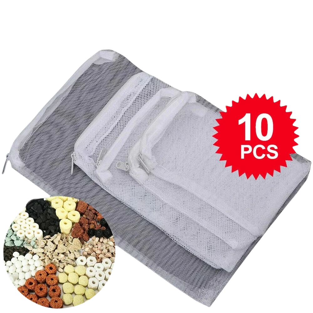 Sacos de Filtro para Aquário Reutilizáveis com Zíper para Tanques - Imagem 5