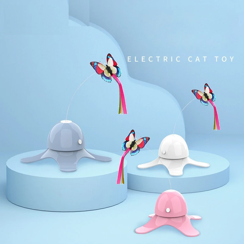 Brinquedo para Gatos Borboleta Rotativa com Efeitos Fluorescentes - Imagem 2