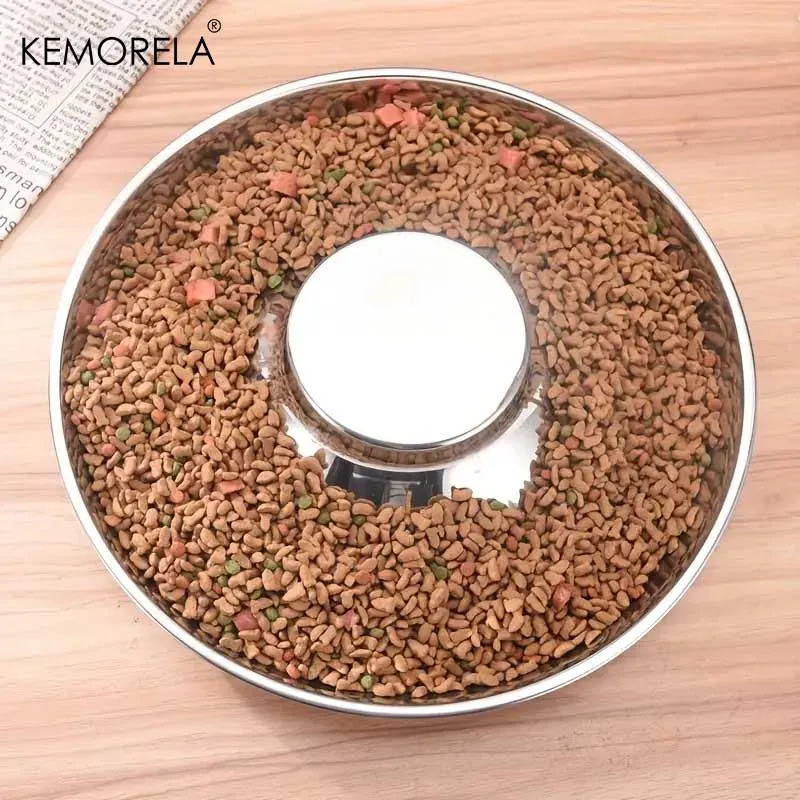 Tigela de Aço Inoxidável para Cães Alimentador Lento - Image 3