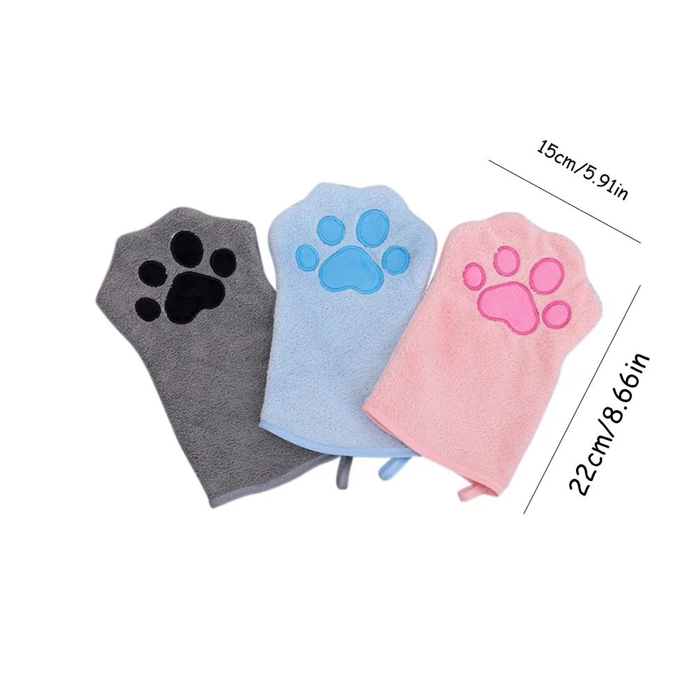 Luva de Toalha para Pets Absorvente de Secagem Rápida para Cães e Gatos - Imagem 6