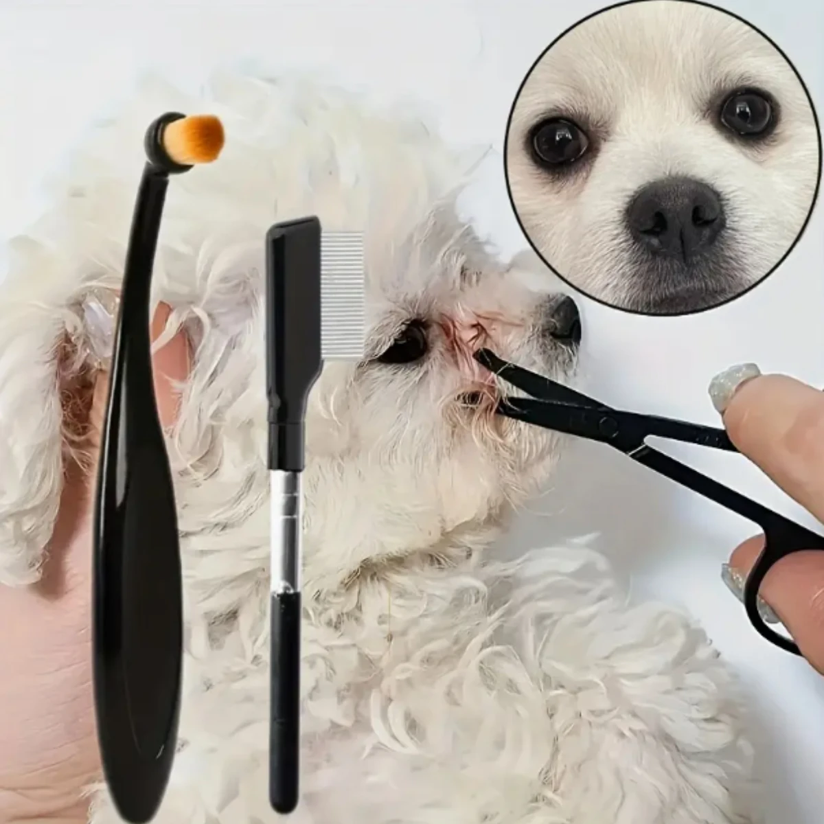 Kit de Preparação para Pets 3 Peças: Tesoura, Pente e Escova - Imagem 2