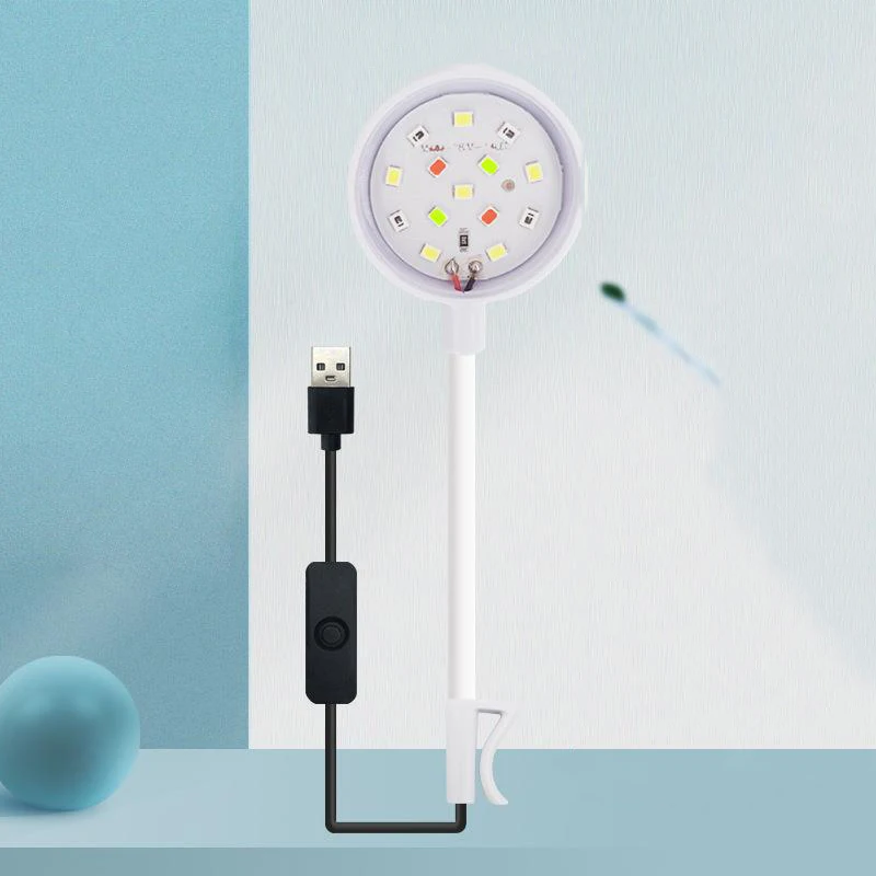 Luz de Aquário LED Clipe USB Espectro Completo Giratória 360° - Imagem 4