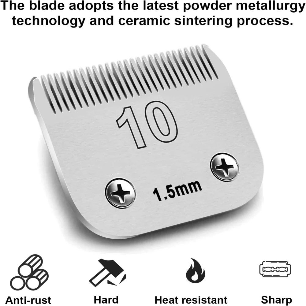 Lâmina de Aço 10# para Cortador de Pets Andis, Oster A5, Wahl KM - Imagem 3