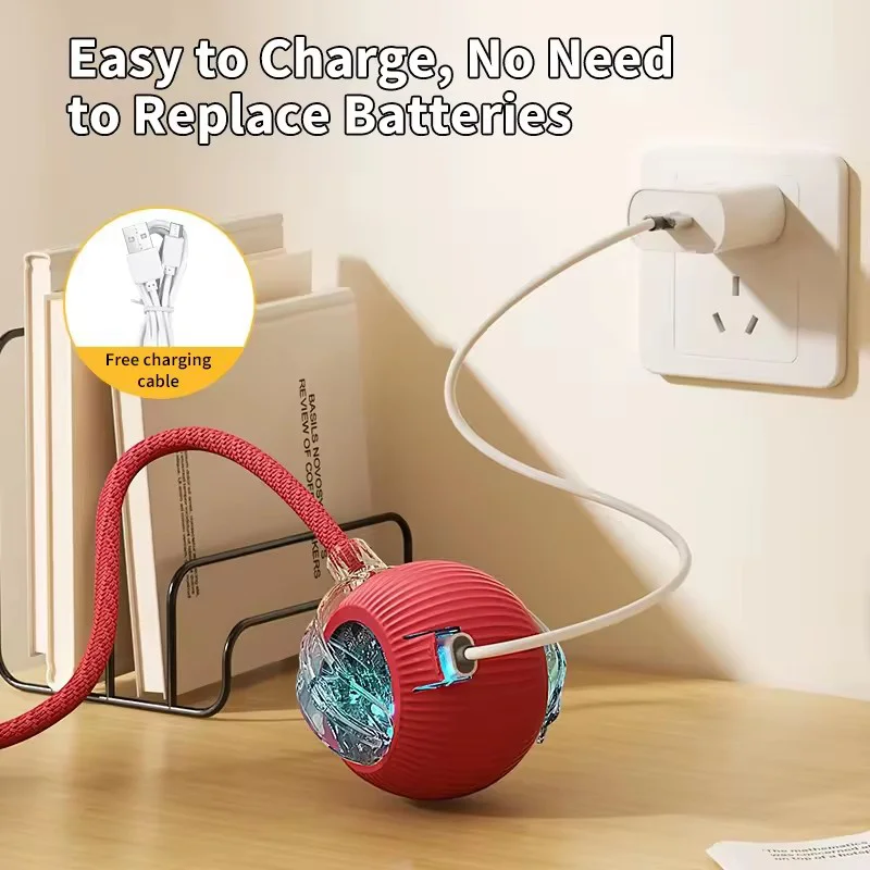 Bola Interativa para Cães e Gatos Pequenos Recarregável USB - Image 5