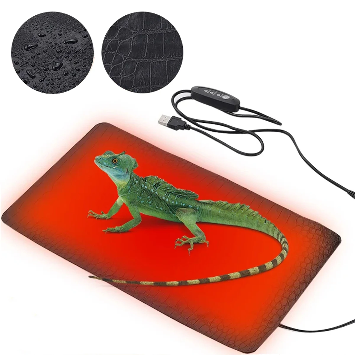 Tapete Aquecedor para Répteis USB 22x15,5 cm com 3 Temperaturas - Imagem 2
