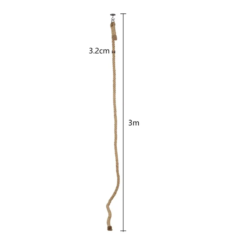 Corda de Escalada para Gatos de Juta com Gancho para Teto ou Parede - Image 5