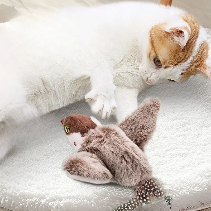 Brinquedo de Pássaro para Gato Ativado por Toque Recarregável - Image 5