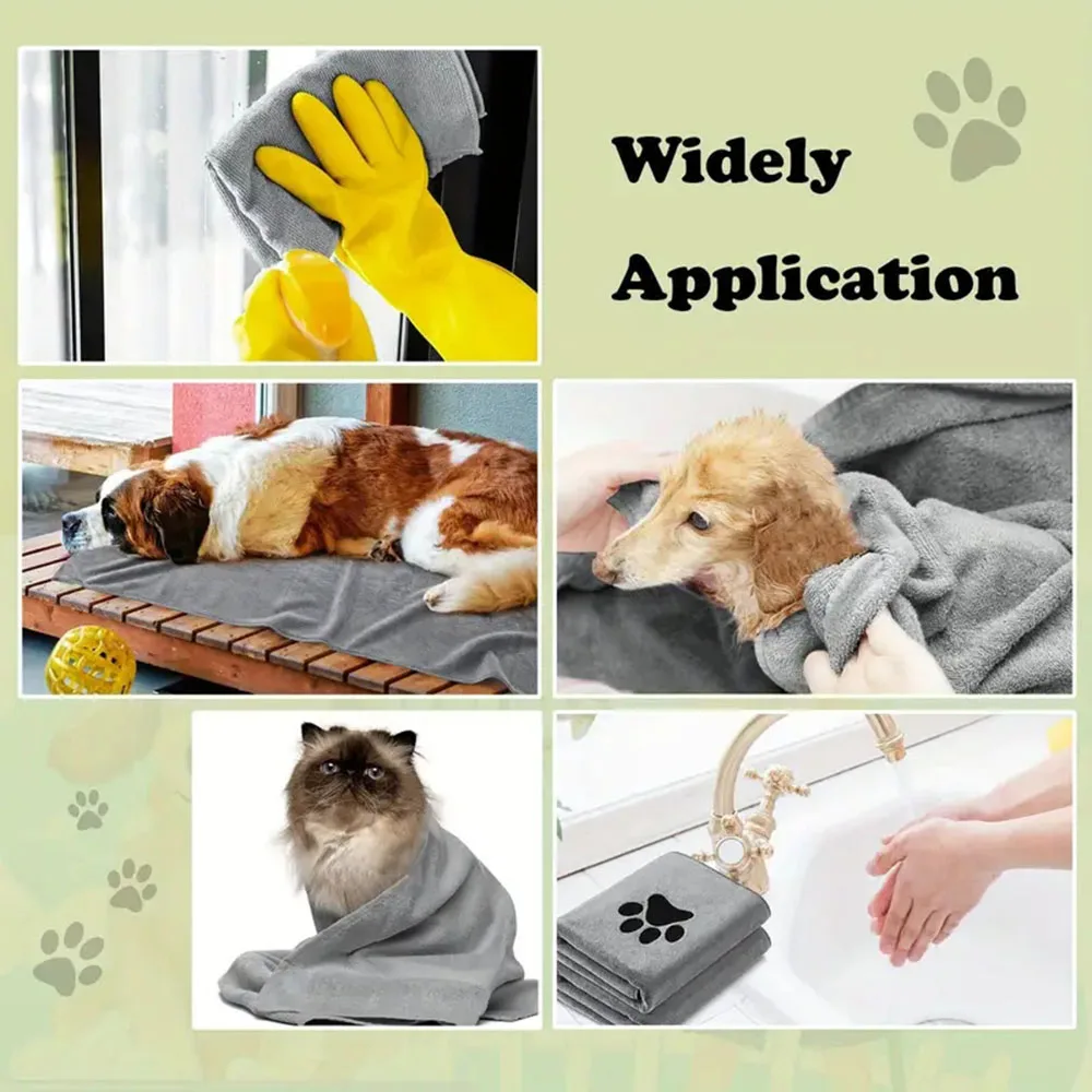 Toalha de Microfibra para Cães e Gatos Super Absorvente 35x75cm - Imagem 5