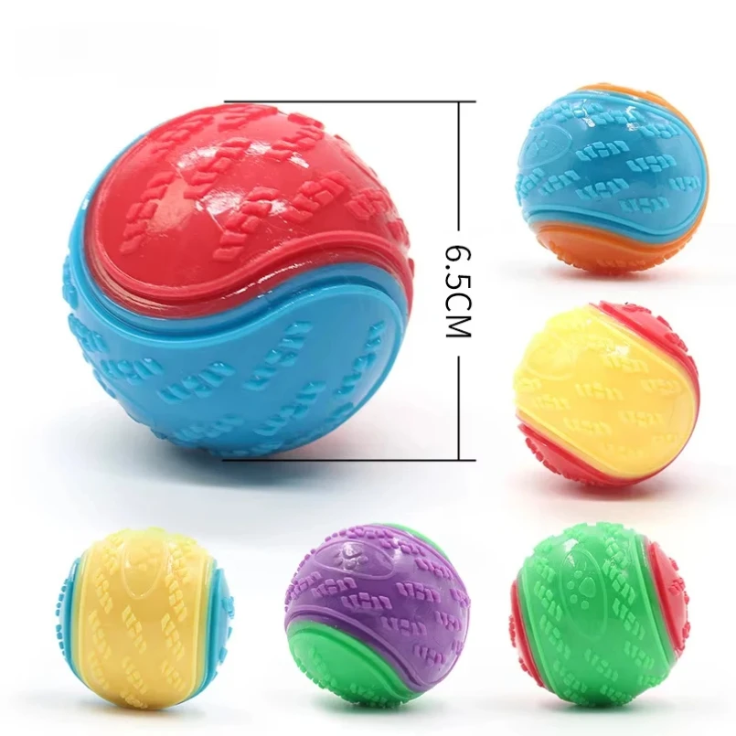 Brinquedo Bola para Cães de TPR 6,5 cm para Limpeza dos Dentes - Imagem 5
