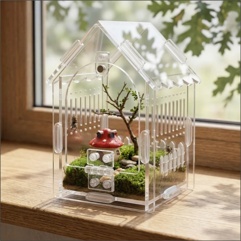 terrário para aranha saltadora com abertura removível