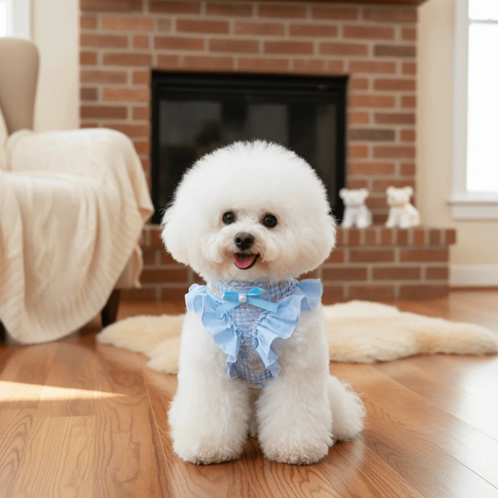 Coleira e Guia para Cães com Estampa Floral, Ajustável - Imagem 4