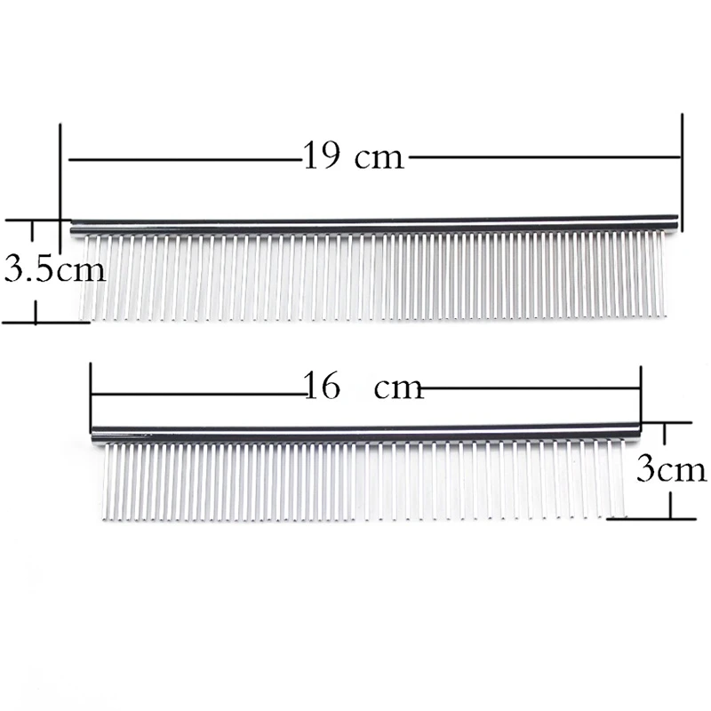 Pente de Aço Inoxidável para Cães e Gatos de 16 ou 19 cm - Imagem 4