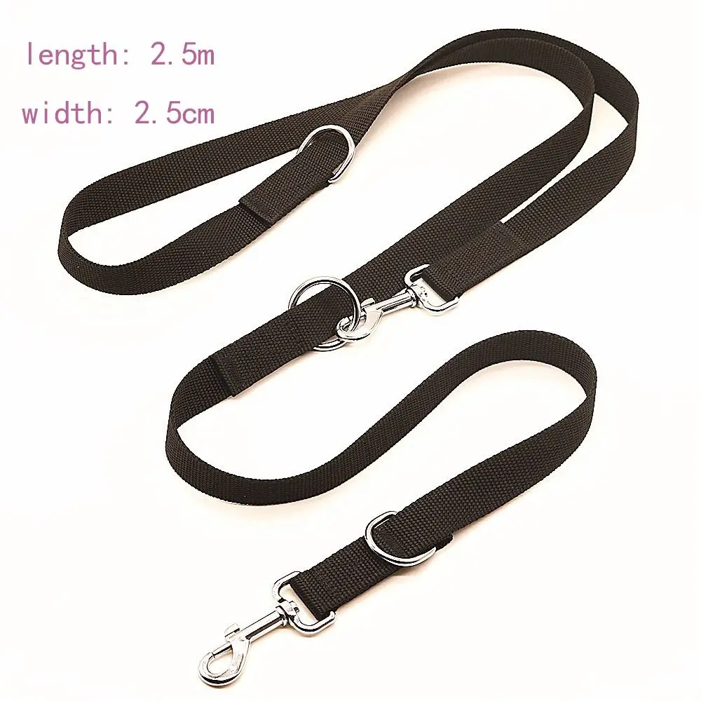 Guia para Cães Dupla de Nylon 2,5m com 2 Mosquetões - Imagem 5